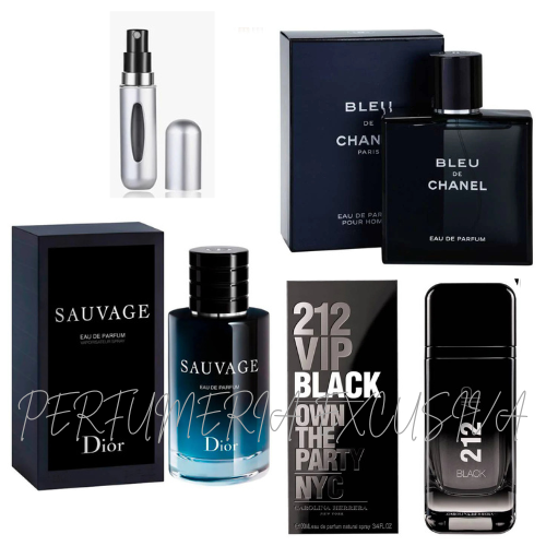 212 VIP B, Bleu Chanel+Sauvage+perfumero